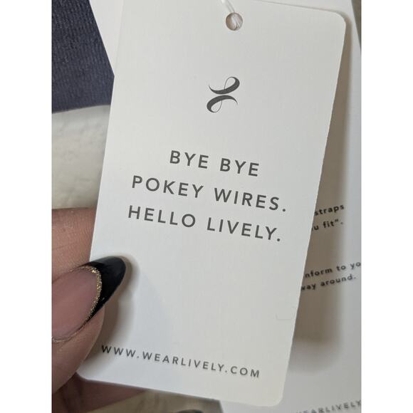 Lively All You Gray Lace Wireless Unpadded T Shirt Bra Womens Size Large - Picture 4 of 9